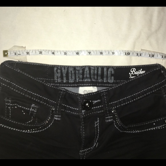 Hydraulic Bailey Super Skinny Black Jeggings - Picture 3 of 4